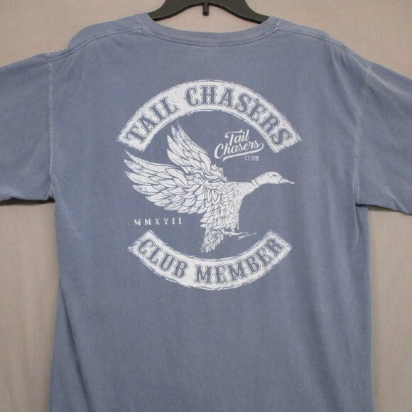 Trail Chasers Graphic Print T-Shirt Blue/Gray Men Size | L - Picture 6 of 7